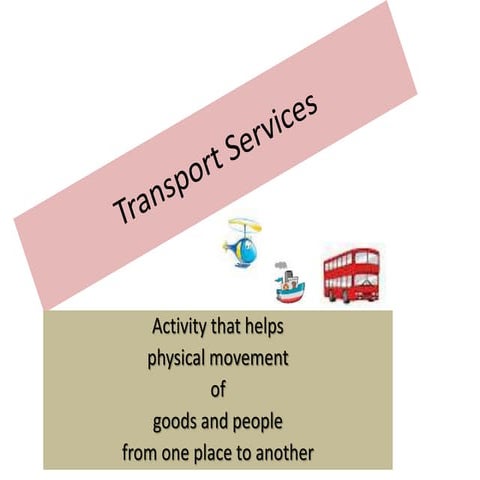 NIOS STD X 10th Business Studies Ch 5 transport services