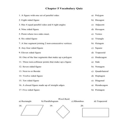 TechMathI - Ch5 Vocab Quiz