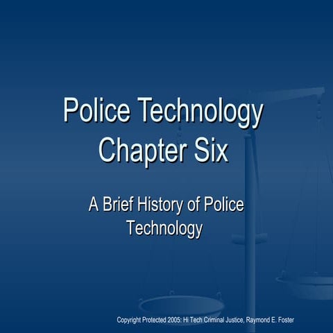 A Brief History of Police Technology | PPT
