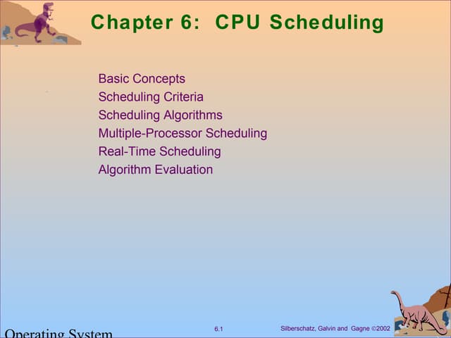 Ch6 CPU Scheduling galvin