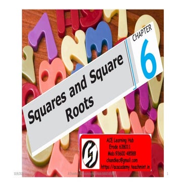 Ch 6. square and squareroots