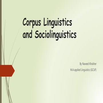 Ch 6   corpus linguistics