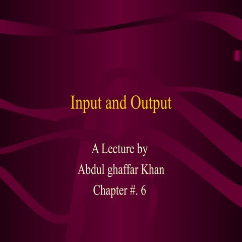 Input And Output | PPT