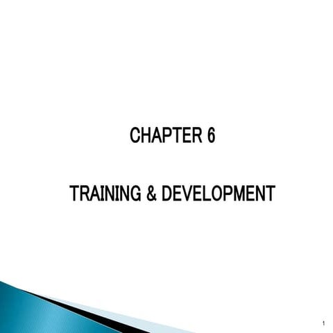 Human Resource Management: Training & Development