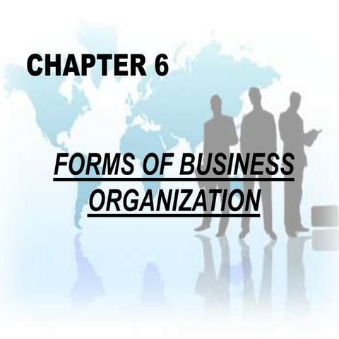 Ch 6 forms of organizations