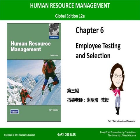 Chapter 6 Employee Testing and Selection