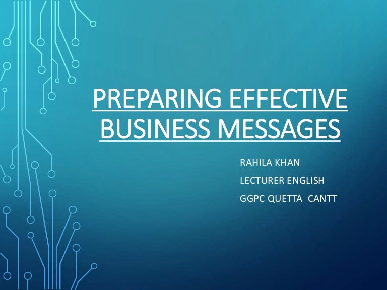 Ch 6, planning business messages