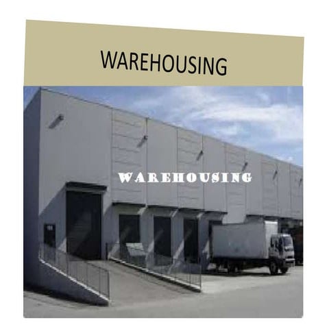 nios std X business studies Ch 6 Warehousing