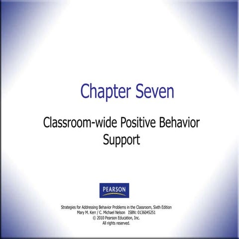 Classroom-wide Positive Behavior Support