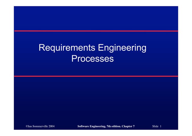 Software Engineering - Ch7