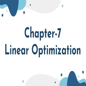 Ch 7.pptx Linear Optimization for Finance | PPT