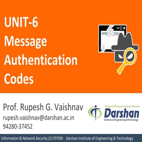 Comprehensive Overview of Message Authentication Codes in Network ...
