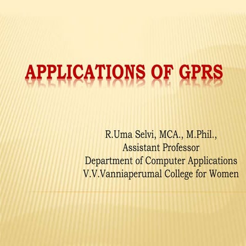 Applications of GPRS