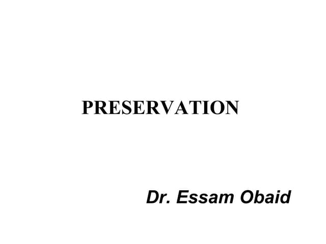 PRESERVATION  Web archiving