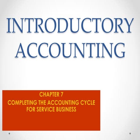 Ch7 acctg cycle  service business