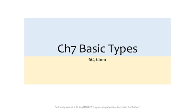 Ch7 Basic Types