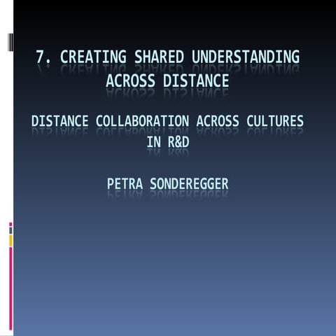 Ch7 Collaboration Across Distance | PPT
