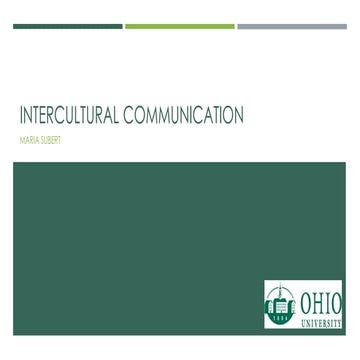 Ch7 intercultural communication power point