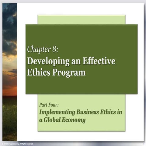 CH 8.ppt Developing an effective ethics program