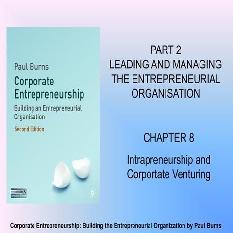 Ch8 intrapreneurship and coporate venturing