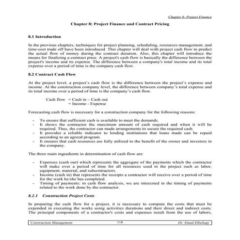 Ch8 project finance