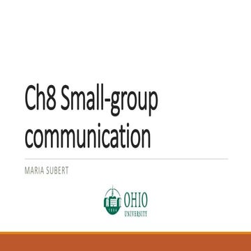 Ch8 small group communication power point