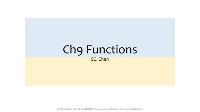 Ch9 Functions