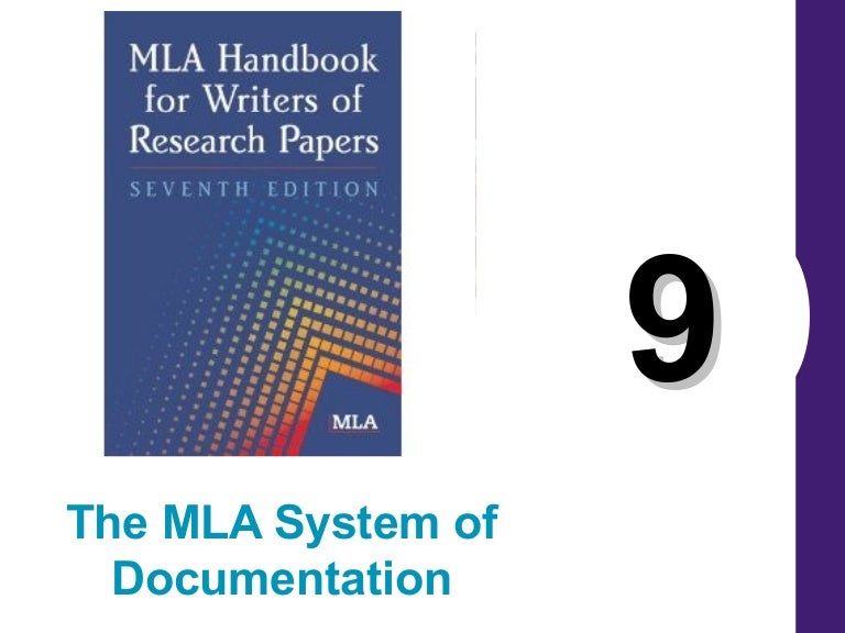 Writing The Research Paper A Handbook 7th Ed Ch 9 Mla System