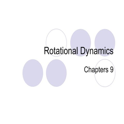 Ch 9 Rotational Dynamics