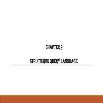 structured query language in relational database management system | PPTX
