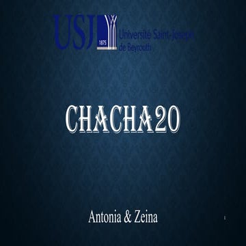 ChaCha20.pXZDVSDFSERSDFEFDAFFEWEERWEFRFWEptx | PPTX