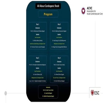 2020 Cardiogenic shock definition and epidemiology