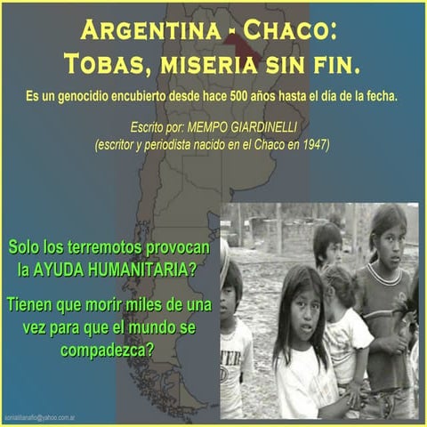 Chaco peor que haiti