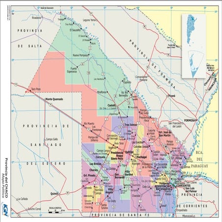 Mapa político del Chaco y sus departamentos | PDF