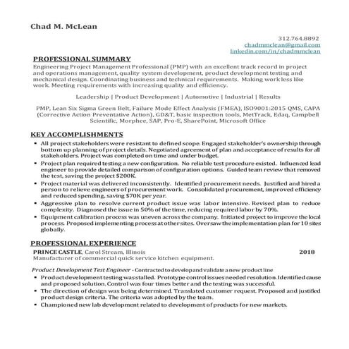 Chad mc lean resume ep2