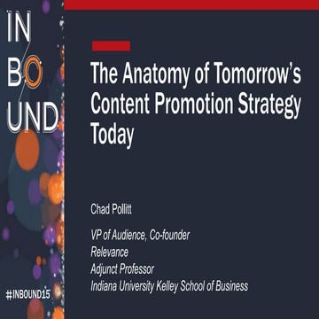 The Anatomy of Tomorrow’s Content Promotion Strategy Today #INBOUND15