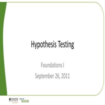 Chahine Hypothesis Testing,