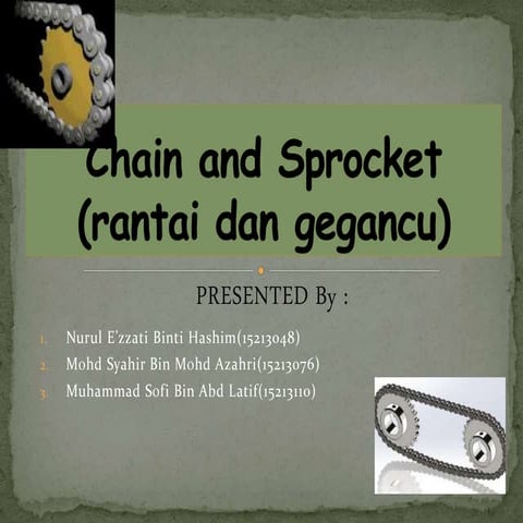 Chain and sprocket