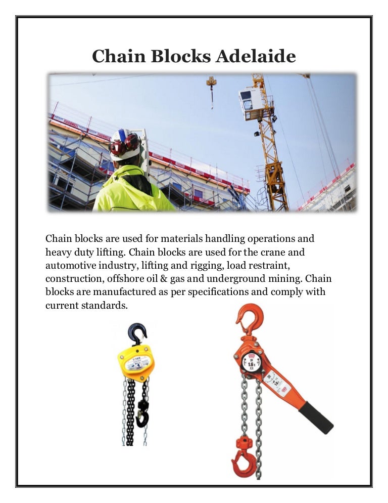 Chain Block Adelaide