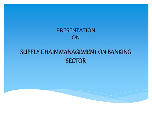 Chaing mgmt on banking sector