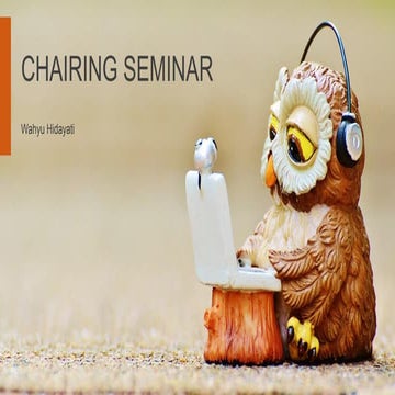 Chairing seminar_as a moderator in seminar