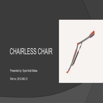 IRJET- Design & Fabrication of Chair-Less Chair | PDF