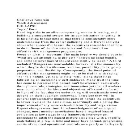 Chaitanya Kosaraju Week 4 discussionCOLLAPSETop of FormHan.docx