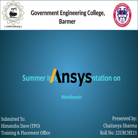 Summer  Training Ansys presentation.pptx