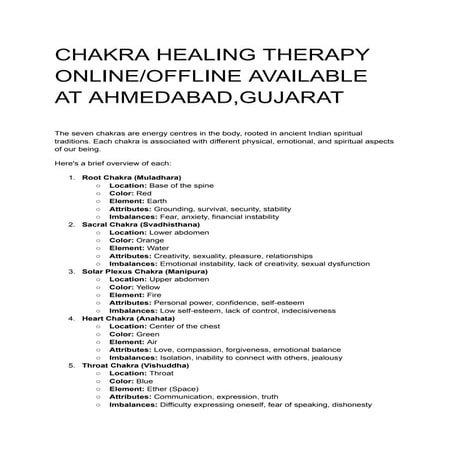 Chakra balancing Meditation | PDF