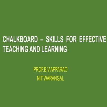 Chalkboard   skills for effective teaching
