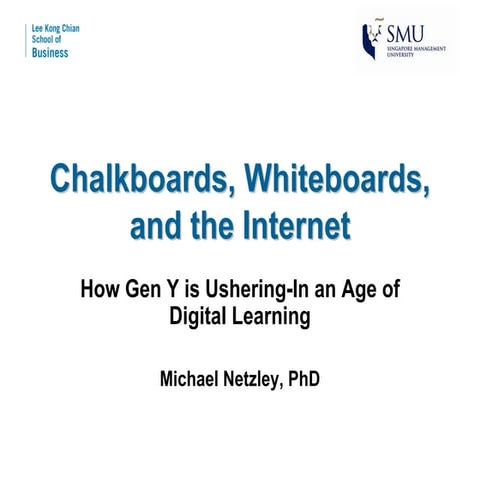 Chalkboards, Whiteboards, And The Internet [No Video]