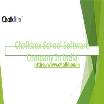 Chalkbox - Leading School Software Company in India | PPTX