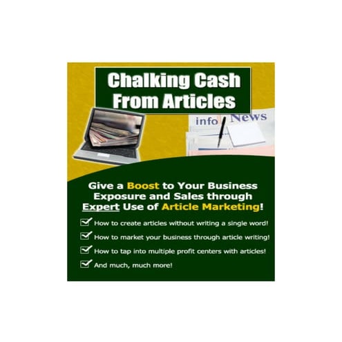Chalking cash from articles