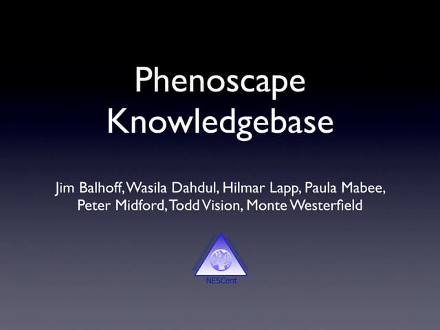 The Phenoscape Knowledgebase